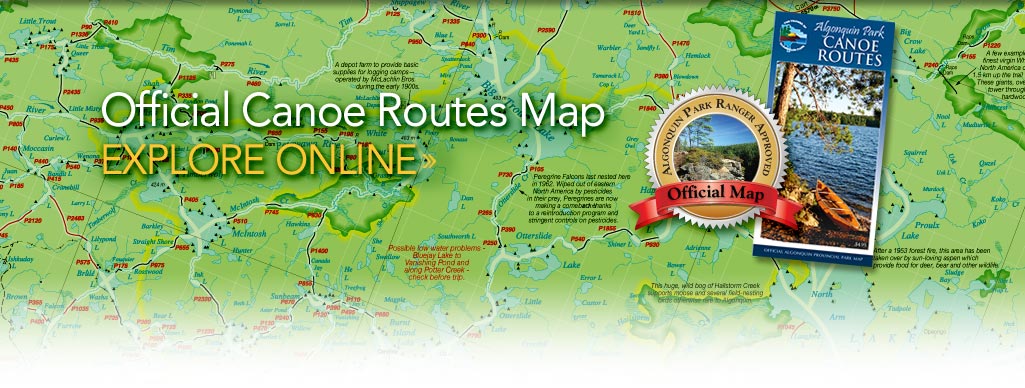 Official Algonquin Park Backcountry Canoe Routes Map Online